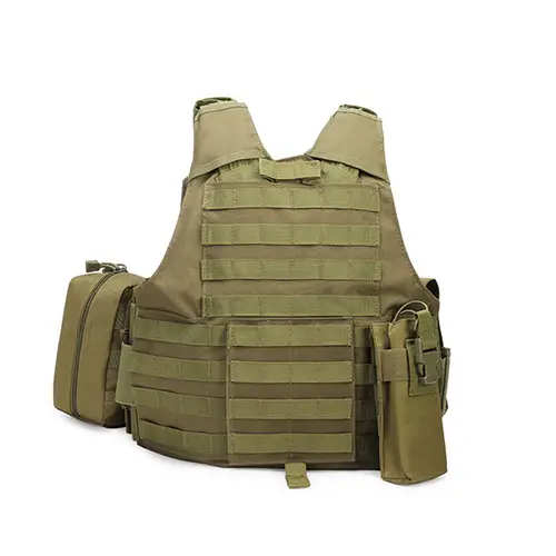 Tactical MOLLE Plate Carrier Vest with Multi-Pouch System